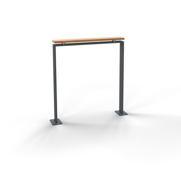 Flat steel bracket | with wooden support | To be fixed by plugs